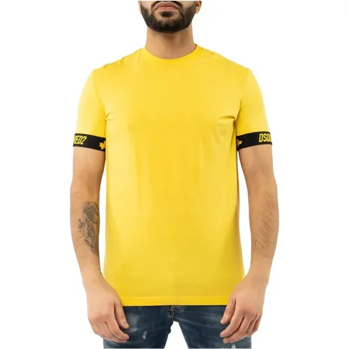 Rundhals T-Shirt für Männer , Herren, Größe: 2XL - Dsquared2 - Modalova