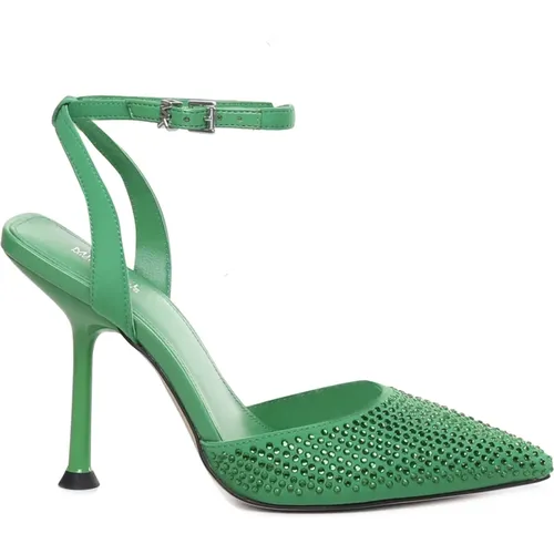 Grüne Sandalen mit Strass-Absatz , Damen, Größe: 38 EU - Michael Kors - Modalova