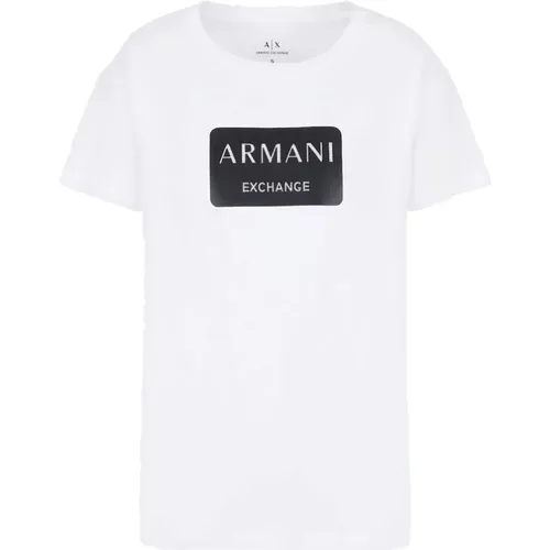 Classic Style T-Shirt, Various Colors , female, Sizes: L - Armani Exchange - Modalova