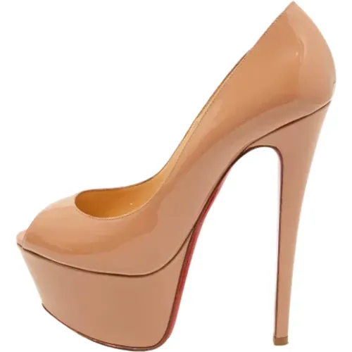 Pre-owned Leather heels , female, Sizes: 5 1/2 UK - Christian Louboutin Pre-owned - Modalova