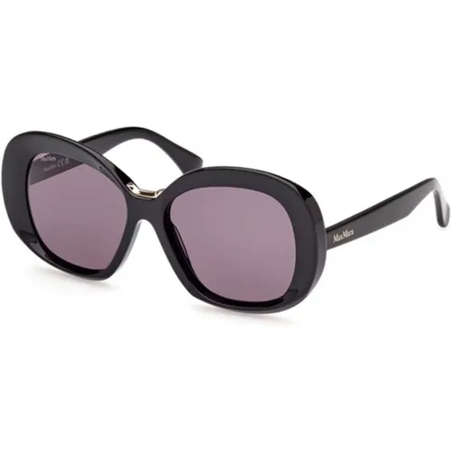 Shiny Smoke Sunglasses , unisex, Sizes: 55 MM - Max Mara - Modalova