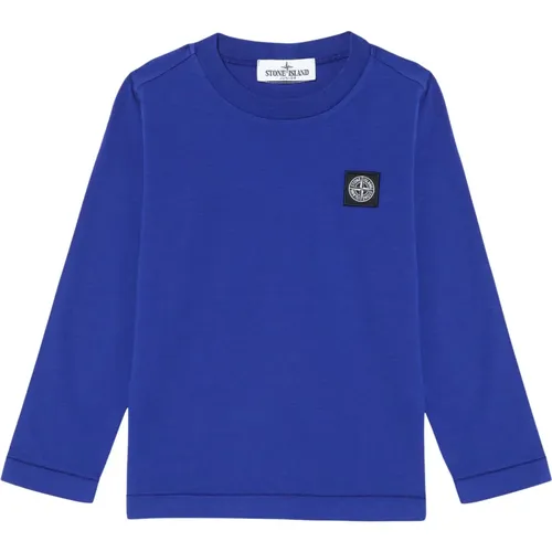 Langarm Rundhals T-Shirt - Stone Island - Modalova