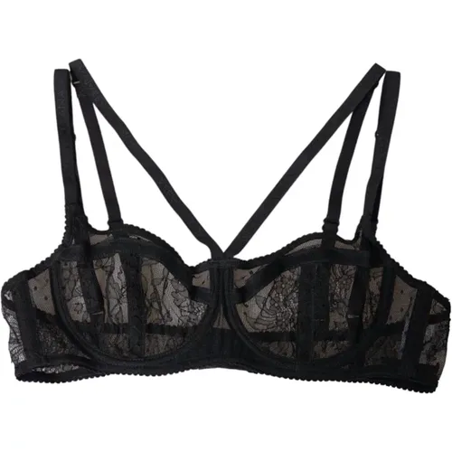 Floral Lace Balconette Underwear , female, Sizes: XS - Dolce & Gabbana - Modalova