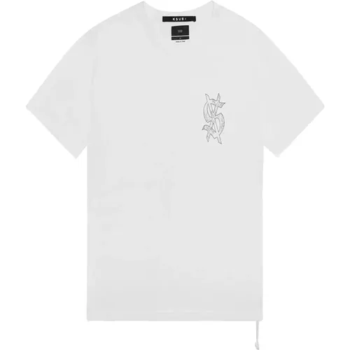 Weiße Baumwoll-T-Shirt mit Gedrucktem Logo , Herren, Größe: XL - Ksubi - Modalova
