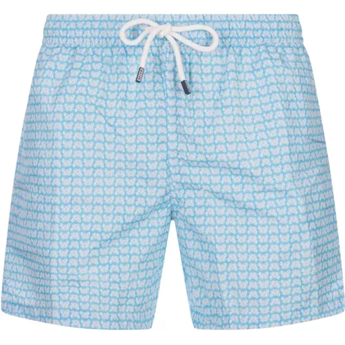 Blue Crab Swim Shorts , male, Sizes: 2XL - Fedeli - Modalova