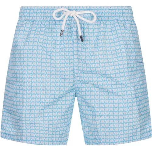 Blue Crab Swim Shorts , male, Sizes: M, 2XL, L, XL - Fedeli - Modalova
