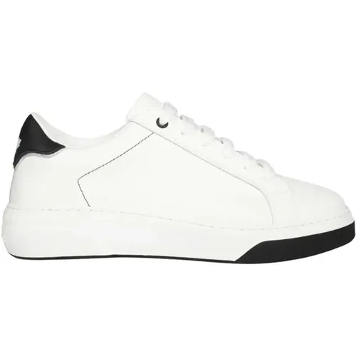 Kontrastierende Leder Low-Top Sneakers , Herren, Größe: 41 EU - Dsquared2 - Modalova