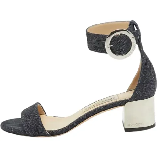 Pre-owned Denim sandals , female, Sizes: 4 1/2 UK - Jimmy Choo Pre-owned - Modalova