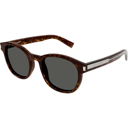 SL 620 Sonnenbrille in Havana/Hellgrau,Schwarze/Graue Sonnenbrille SL 620 - Saint Laurent - Modalova