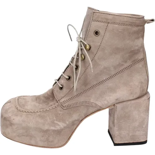 Vintage Suede Ankle Boots for Women , female, Sizes: 4 UK - Moma - Modalova