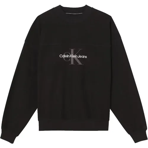 Strukturiertes Oversized Sweatshirt , Herren, Größe: L - Calvin Klein - Modalova