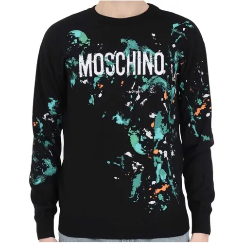 Farbeffekt Pullover , Herren, Größe: L - Moschino - Modalova