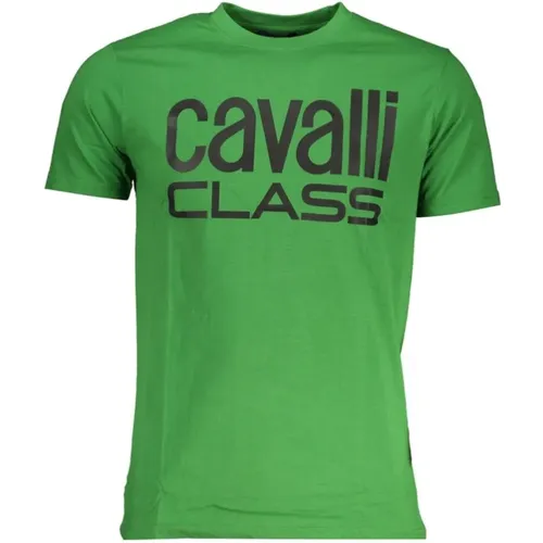 Cotton Logo Print T-Shirt , male, Sizes: M, XL, 2XL, L - Cavalli Class - Modalova