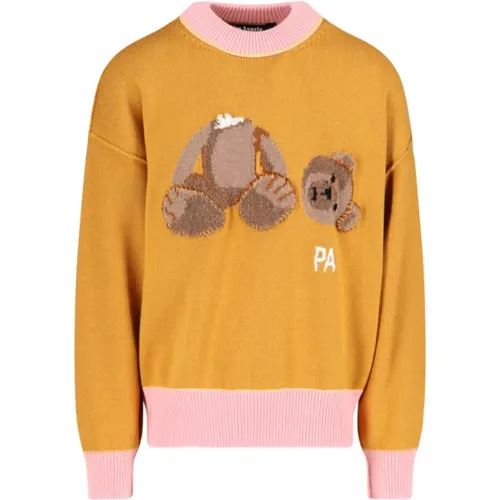 Bright Roundeck Sweater , male, Sizes: L - Palm Angels - Modalova