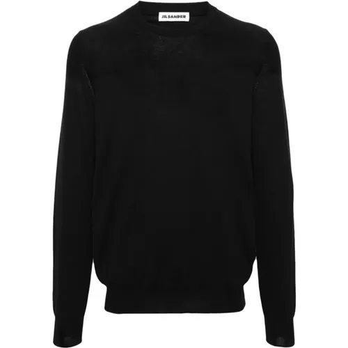 Cotton Sweater Crew Neck , male, Sizes: M, L, XL - Jil Sander - Modalova