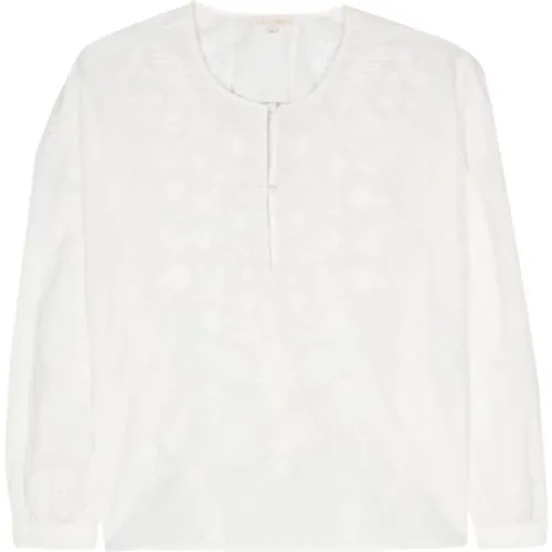 Weiße Blumenbestickte Bluse , Damen, Größe: M - Louise Misha - Modalova