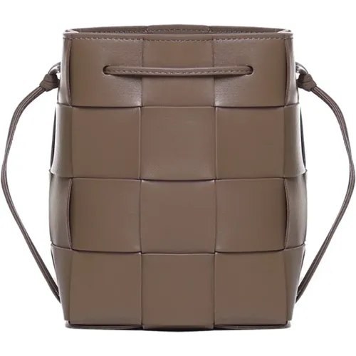 Lambskin Bag with Leather Closure , female, Sizes: ONE SIZE - Bottega Veneta - Modalova