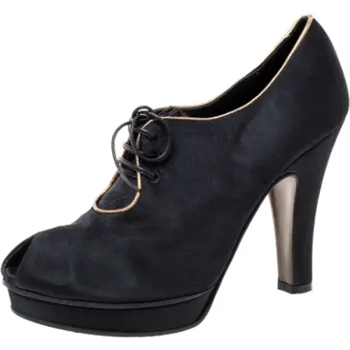Pre-owned Satin boots , female, Sizes: 4 UK - Fendi Vintage - Modalova