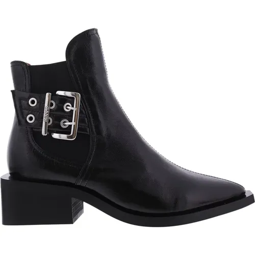 Chunky Buckle Chelsea Boot , female, Sizes: 8 UK - Ganni - Modalova