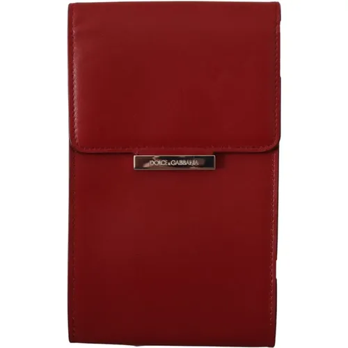Leather Wallet Keyring Pouch , unisex, Sizes: ONE SIZE - Dolce & Gabbana - Modalova