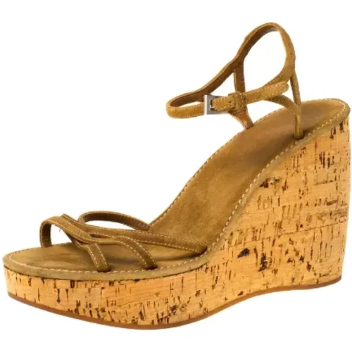 Pre-owned Suede sandals , female, Sizes: 7 UK - Prada Vintage - Modalova