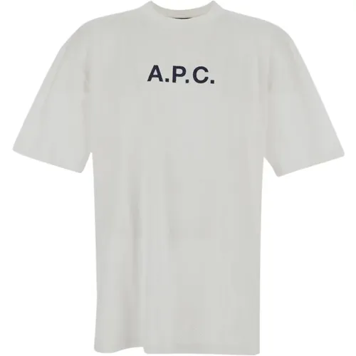 Mesh Baumwolle Logo Print T-Shirt , Herren, Größe: S - A.p.c. - Modalova
