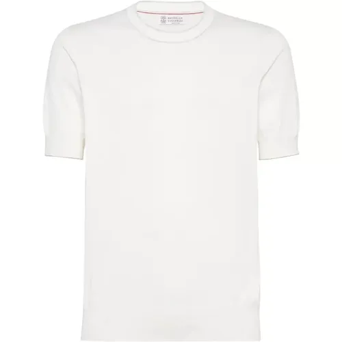 Cotton knit t-shirt , male, Sizes: 2XL - BRUNELLO CUCINELLI - Modalova
