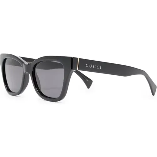 Schwarze Sonnenbrille mit Originalzubehör , Damen, Größe: 52 MM - Gucci - Modalova