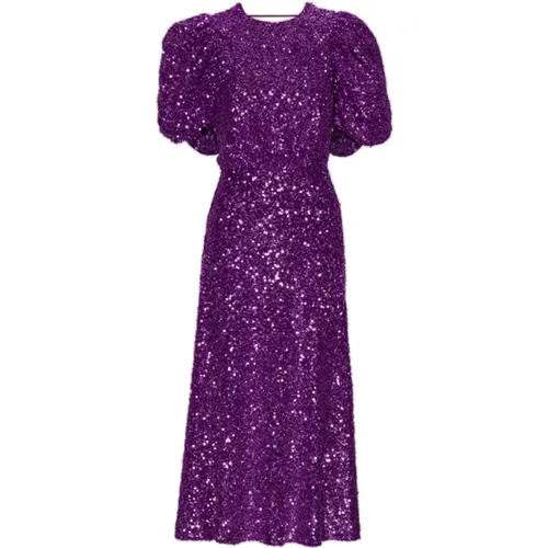 Magic Sequins Puff Sleeve Dress , female, Sizes: XS - Rotate Birger Christensen - Modalova