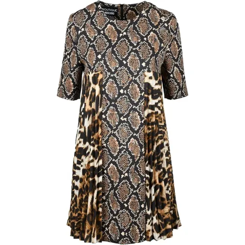 Black/Brown Dress - Boutique Collection , female, Sizes: XS - Moschino - Modalova