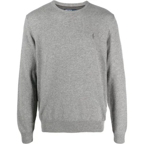 Heather Grey Pullover Sweater , Herren, Größe: 2XL - Polo Ralph Lauren - Modalova