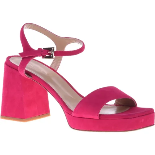 Sandal in fuchsia suede , Damen, Größe: 40 EU - Baldinini - Modalova