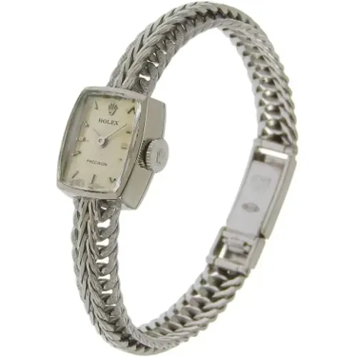 Pre-owned Silver white gold Rolex watch , female, Sizes: ONE SIZE - Rolex Vintage - Modalova