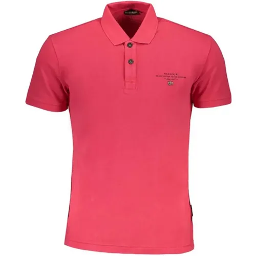 Stylish Logo Polo Shirt Cotton Embroidery , male, Sizes: 2XL, M, XL, S - Napapijri - Modalova