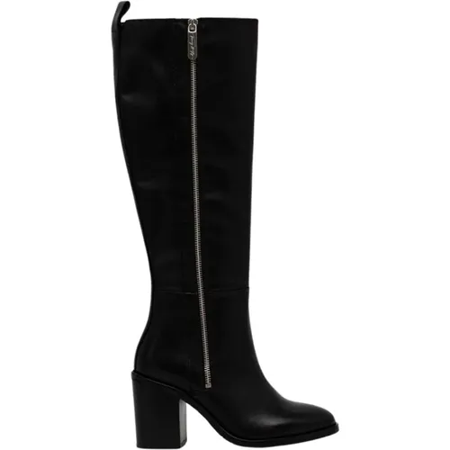 Zip high heel longboot , female, Sizes: 3 UK - Tommy Hilfiger - Modalova