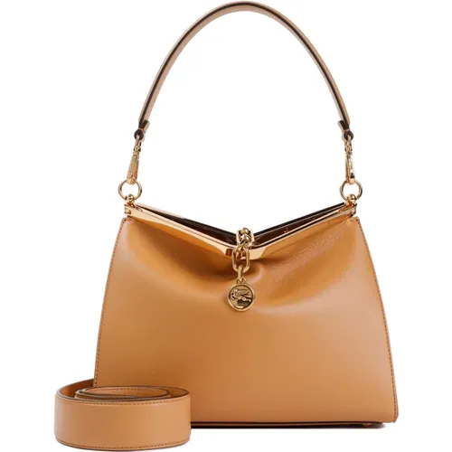 Leather Handbag Metal Chain Closure , female, Sizes: ONE SIZE - ETRO - Modalova