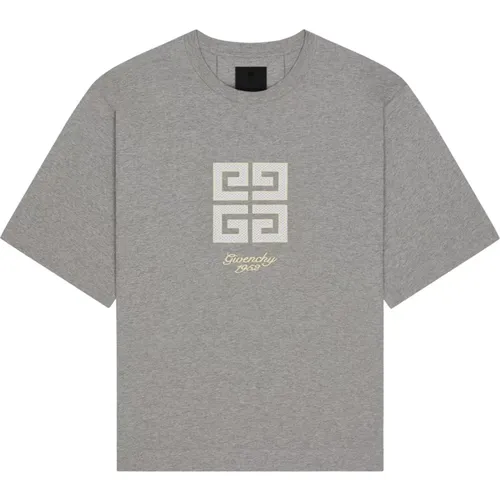 Grey Cotton Crew Neck T-shirt , male, Sizes: S, M, L, XL - Givenchy - Modalova