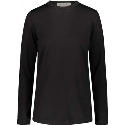 Schwarzes Rückenfreies Langarm T-Shirt , Damen, Größe: M - Comme des Garçons - Modalova