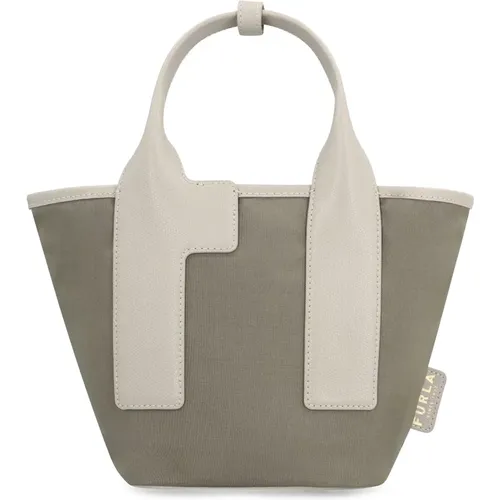 Nylon Tote mit Lederdetails , Damen, Größe: ONE Size - Furla - Modalova