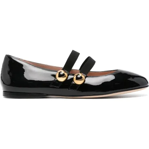 Schwarze Lackleder Slip-On Schuhe - Moschino - Modalova