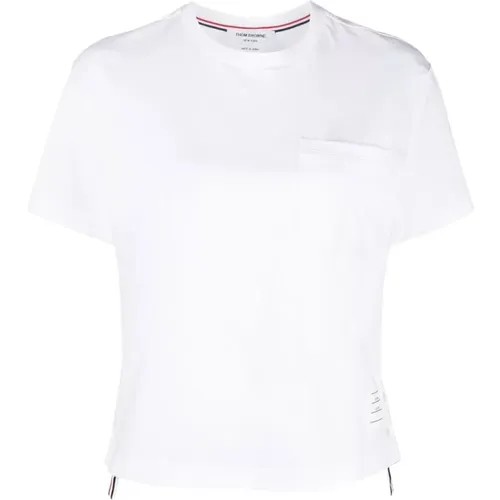 Cotton Crew Neck T-shirt , female, Sizes: XS, 2XS, S - Thom Browne - Modalova