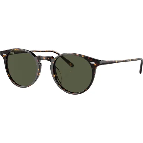 Vintage Round Sunglasses N.02 Sun , unisex, Sizes: 48 MM - Oliver Peoples - Modalova