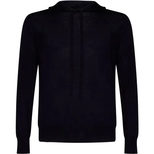 Merino Wool Knit Hoodie , male, Sizes: 3XL, M, XL, 2XL, L - Low Brand - Modalova