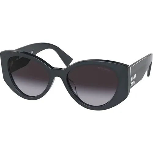 Graue Sonnenbrille SMU 03Ws , Damen, Größe: 53 MM - Miu Miu - Modalova