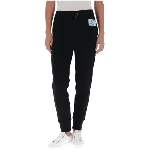 Sporty Denim Joggers , female, Sizes: S - Calvin Klein - Modalova