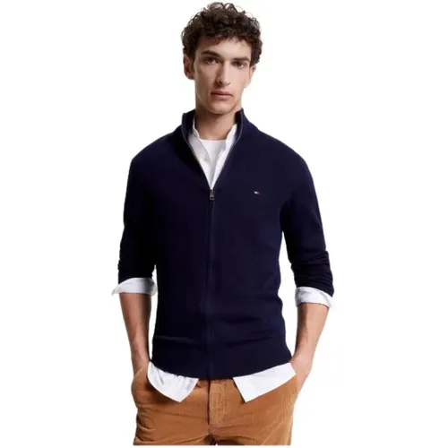 Classic Zippered Sweater , male, Sizes: S, L, M - Tommy Hilfiger - Modalova