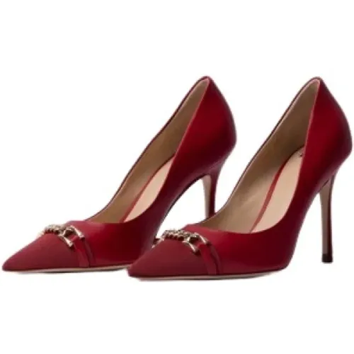 Leather Heels for Fashionable Women34; , female, Sizes: 4 UK, 7 UK - Elisabetta Franchi - Modalova