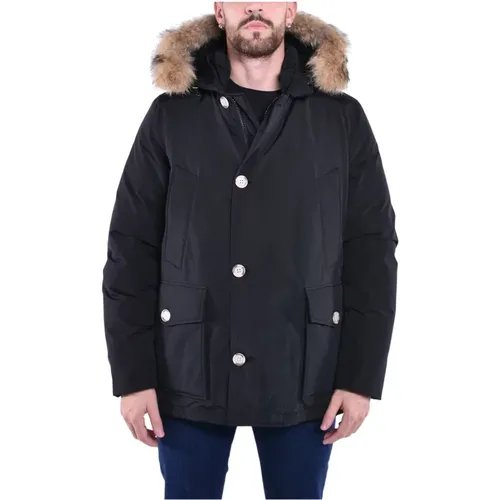 Abnehmbare Pelz Arktischer Anorak,Blaue Arctic Jacke für Männer - Woolrich - Modalova