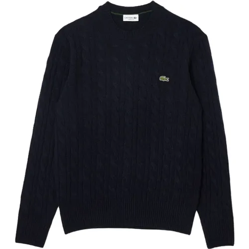 Blauer Wollpullover Sweatshirt Aw24 - Lacoste - Modalova