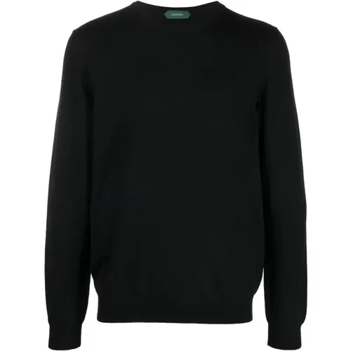 Schwarze Pullover für Männer , Herren, Größe: XL - Zanone - Modalova